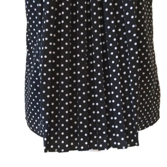 Michael Kors womens polka dot top accordion pleats - Picture 5 of 10